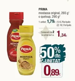 Oferta de Prima - Mostassa Original, O Quetxup por 1,79€ en Condis