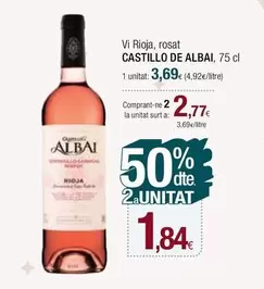 Oferta de Castillo de Albai - Vi Rioja, Rosat por 3,69€ en Condis