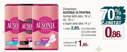 Oferta de Ausonia - Compresses por 2,85€ en Condis