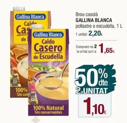 Oferta de Gallina Blanca - Brou Casola Pollastre O Escudella por 2,2€ en Condis