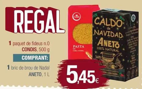 Oferta de Condis - 1 Paquet De Fideus N.0 por 5,45€ en Condis