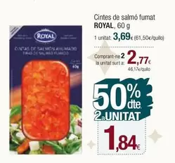 Oferta de Royal - Cintes De Salmo Fumat por 3,69€ en Condis