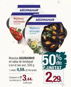 Oferta de Aguinamar - Musclos En Salsa De Tomàquet O En El Seu Suc por 4,59€ en Condis