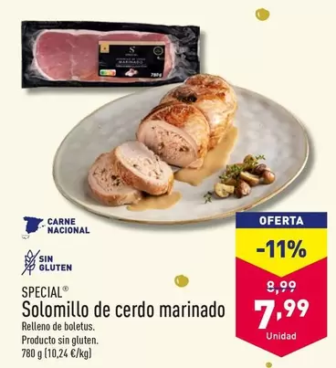 Oferta de Special - Solomillo De Cerdo Marinado por 7,99€ en ALDI