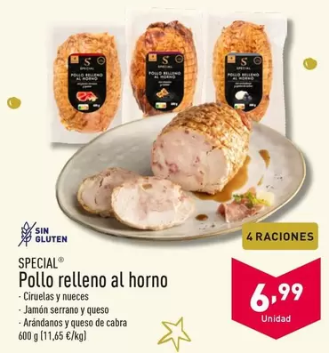 Oferta de Special - Pollo Relleno Al Horno por 6,99€ en ALDI