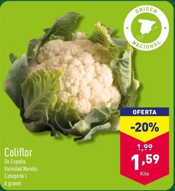 Oferta de Coliflor por 1,59€ en ALDI