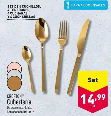 Oferta de Crofton - Cubertería  por 14,99€ en ALDI