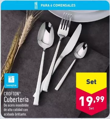 Oferta de Crofton - Cuberteria por 19,99€ en ALDI