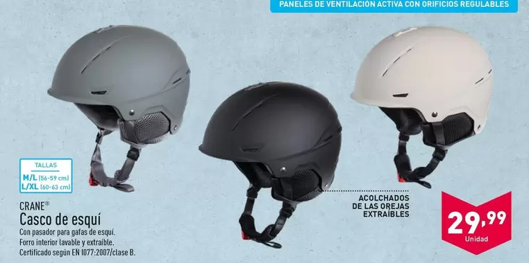 Oferta de Crane - Casco De Esquí por 29,99€ en ALDI