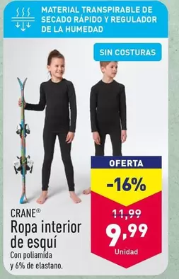 Oferta de Crane - Ropa Interior De Esquí por 9,99€ en ALDI