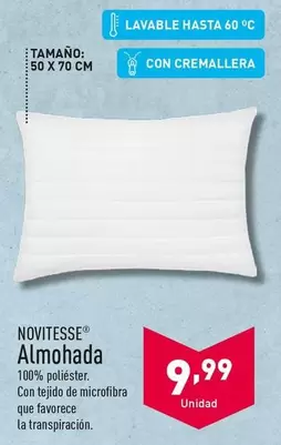 Oferta de Novitesse - Almohada  por 9,99€ en ALDI