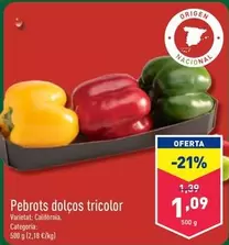 Oferta de Pebrots Dolços Tricolor  por 1,09€ en ALDI