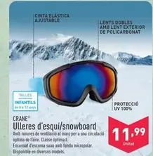 Oferta de Crane - Ulleres D'Esquí/Snowboard por 11,99€ en ALDI