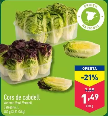 Oferta de Cors De Cabdell por 1,49€ en ALDI