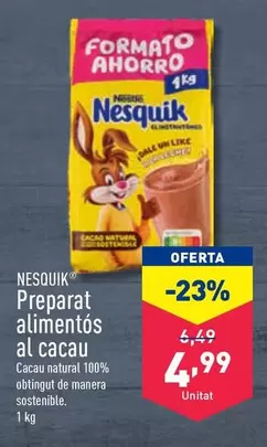 Oferta de Nesquik - Preparat Alimentos Al Cacau por 4,99€ en ALDI