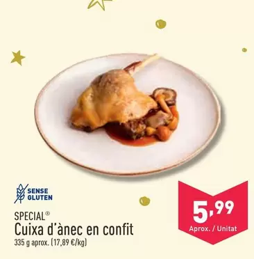 Oferta de Special - Cuixa D'anec En Confit por 5,99€ en ALDI