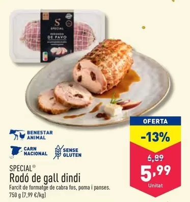 Oferta de Special - Rodo De Gall Dindi por 5,99€ en ALDI