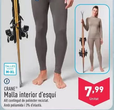 Oferta de Crane - Malla Interior D'Esqui por 7,99€ en ALDI