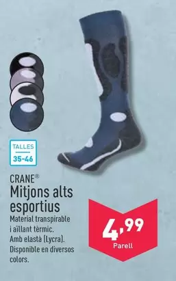 Oferta de Lycra - Mitjons Alts Esportius por 4,99€ en ALDI