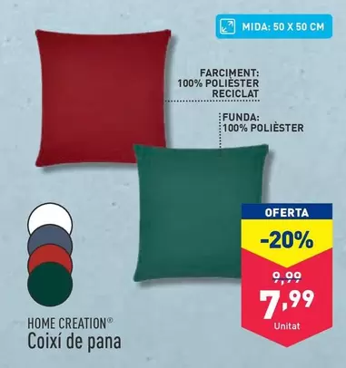 Oferta de Home - Home Creation Coixi De Pana por 7,99€ en ALDI