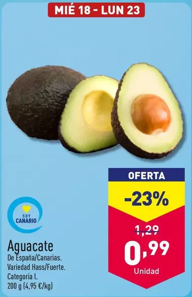 Oferta de Aguacate por 0,99€ en ALDI