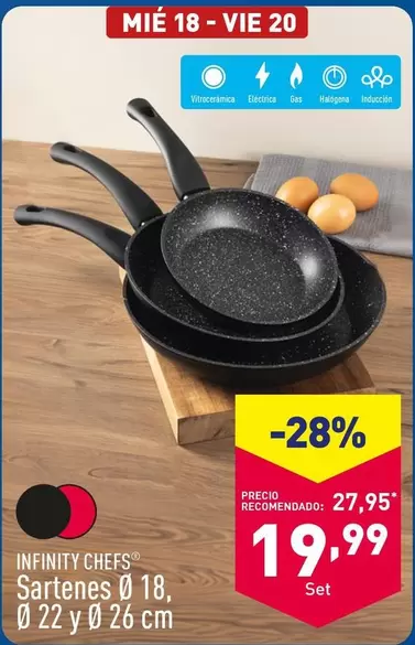 Oferta de Infinity Chefs - Sartenes  por 19,99€ en ALDI