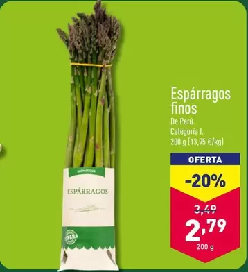 Oferta de Espárragos Finos  por 2,79€ en ALDI