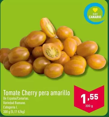 Oferta de Tomate Cherry Pera Amarillo por 1,55€ en ALDI