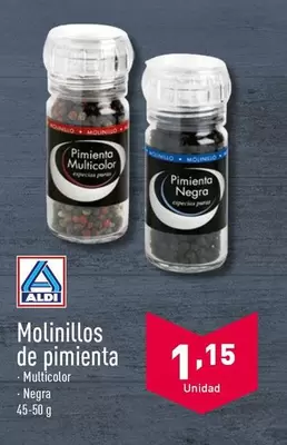 Oferta de Molinillos De Pimienta por 1,15€ en ALDI