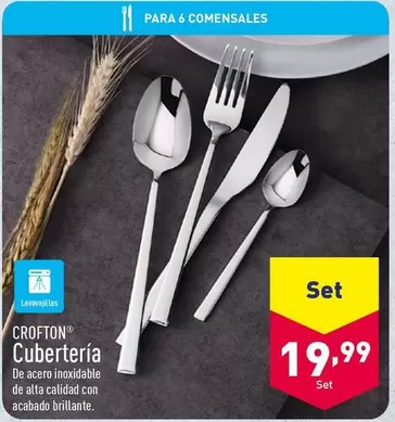 Oferta de Crofton - Cuberteria por 19,99€ en ALDI