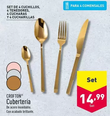 Oferta de Crofton - Cubertería  por 14,99€ en ALDI