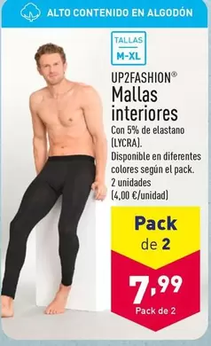 Oferta de Up2fashion - Mallas Interiores por 4€ en ALDI