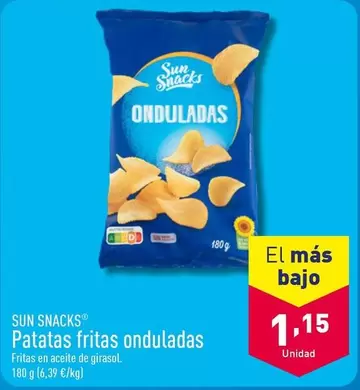 Oferta de Sun Snacks - Patatas Fritas Onduladas por 1,15€ en ALDI