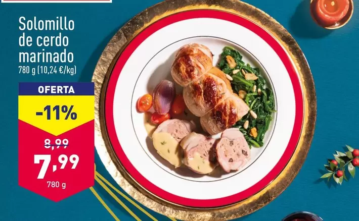 Oferta de Solomillo De Cerdo Marinado por 7,99€ en ALDI