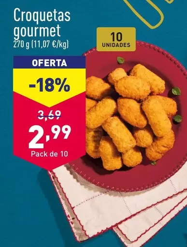 Oferta de Croquetas Gourmet por 2,99€ en ALDI