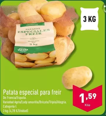 Oferta de Patata Especial Para Freír  por 1,59€ en ALDI