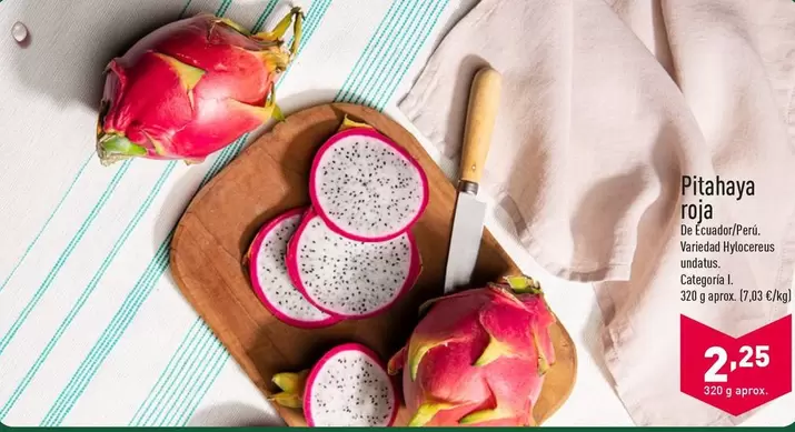 Oferta de Pitahaya Roja por 2,25€ en ALDI