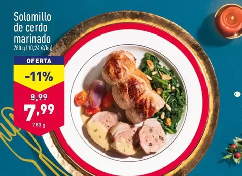 Oferta de Solomillo De Cerdo Marinado por 7,99€ en ALDI