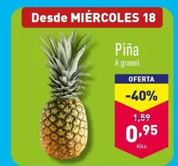 Oferta de Piña por 0,95€ en ALDI