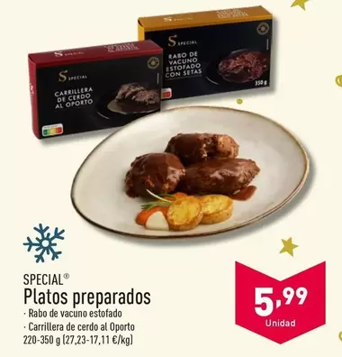 Oferta de Special - Platos Preparados por 5,99€ en ALDI