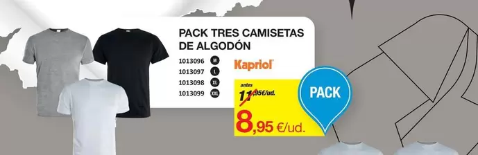 Oferta de Tres - Pack Trees Camisetas De Algodon por 8,95€ en Distriplac