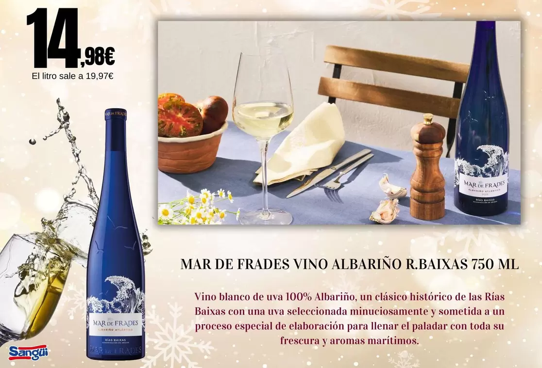 Oferta de Mar De Frades - Vino Albarino R.Baixas por 14,98€ en Sangüi