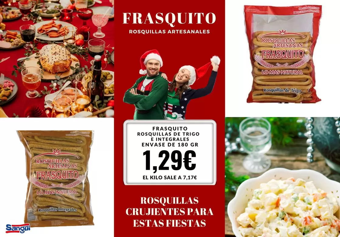 Oferta de Frasquita - Rosquillas De Trigo E Integrales Envase por 1,29€ en Sangüi