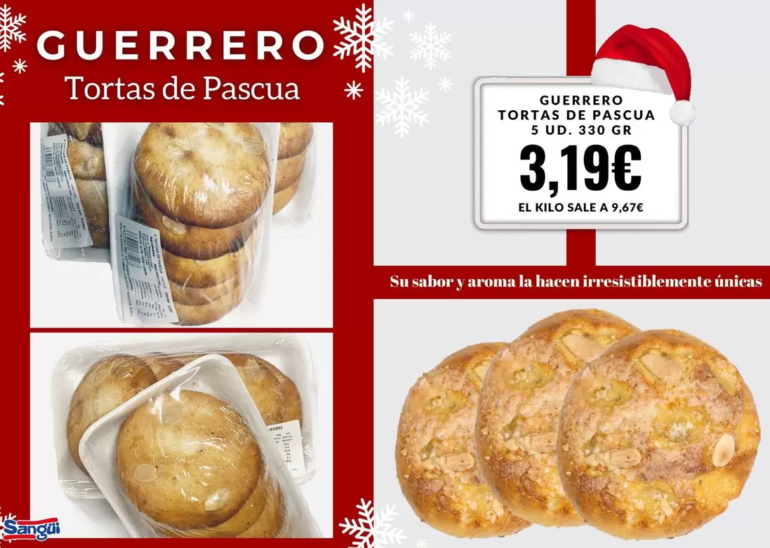 Oferta de Guerrero - Tortas De Pascua por 3,19€ en Sangüi