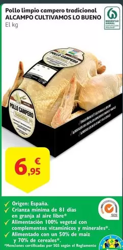 Oferta de Alcampo - Pollo Limpio Campero Tradicional por 6,95€ en Alcampo