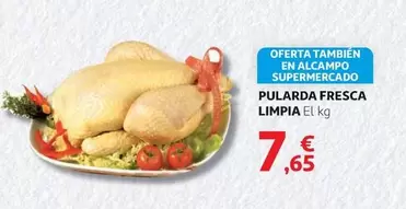 Oferta de Pularda Fresca Limpia por 7,65€ en Alcampo