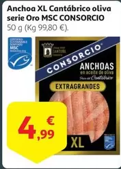 Oferta de Consorcio - Anchoa Xl Cantábrico Oliva Serie Oro Msc por 4,99€ en Alcampo