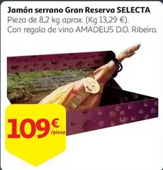 Oferta de Selecta - Jamon Serrano Gran Reserva por 109€ en Alcampo