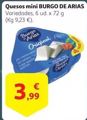 Oferta de Burgo de Arias - Quesos Mini por 3,99€ en Alcampo