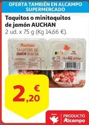 Oferta de Auchan - Taquitos O Minitaquitos De Jamón por 2,2€ en Alcampo